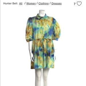 Hunter bell tie dye mini puff sleeve dress XS